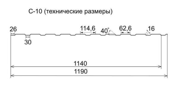 Профнастил фасадный С-10 (цвет 3005 - бордовый, глянец) металл Китай — изображение 2