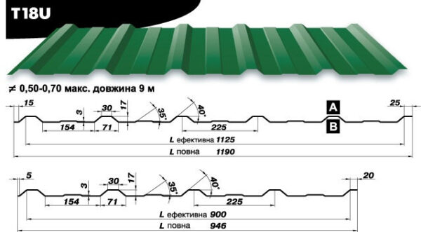 Профнастил Т 10 " Blachy Pruszynski " RAL 6005 - PE 0,45 мм MARCHEGALIA — изображение 10