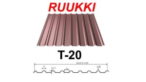 Профиль "Ruukki T-20-30W-1090 - 0,5мм", CROWN BT • RUUKKI 40 RR 32 •