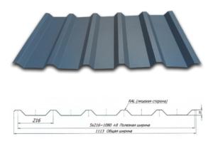Профнастил Кровельный НС-35  0,45 мм PE RAL 8017 SUNTILE