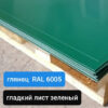 Гладкий лист 0,47 мм "Arvedi" Polyester RAL 6005 — изображение 5