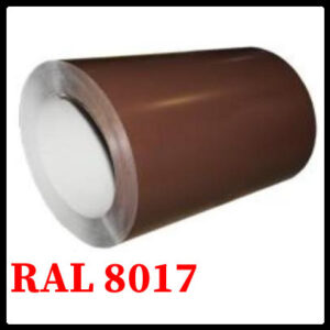 Гладкий лист с полимерным покрытием RAL 8017 0,45 мм Глянец