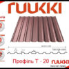 Профнастил Ruukki T20 | 0,5 мм | глянец | Цинк 275 | RR 29 - RR 887 | — изображение 2