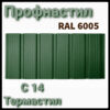 Профнастил с 14 Термастил - 0,45 мм Ral 6005 зеленый Украина