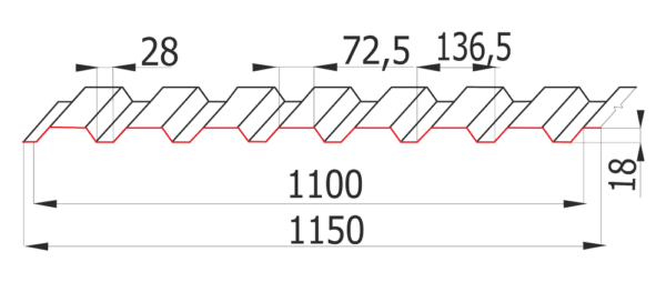 Профнастил Тектум-С / ПС - 10 оцинкованный 0,45 мм — изображение 7
