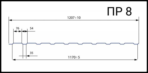 Профнастил стеновои ПСМ профиль ПР - 8  0,45 мм РЕМА — изображение 7