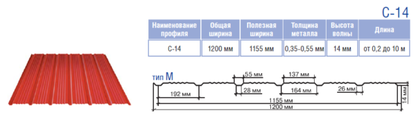 Профнастил стеновой С -14 с микрорибером | RAL 9006 | 0,5 мм | ArcelorMittal — изображение 3