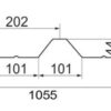 Профнастил кровельный Мегасити Корея НС-44 RAL 9003 , PE 0.45 мм Юж. Корея — изображение 4