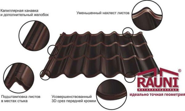 Металлочерепица Rauni standart