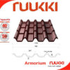 Металочерепиця — Ruukki Armorium  ⁇  RR 23  ⁇  темно-сірий  ⁇  Pural Matt BT  ⁇ — изображение 2