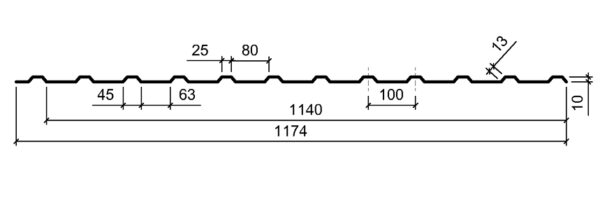 Профнастил С-10 / 0,45 мм / RAL 7024 / РЕМА / Термастил — изображение 10