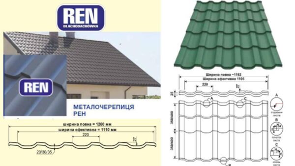 Металочерепиця REN 0,5 мм RAL 6020 PE 25 MK — Pruszynski — изображение 2