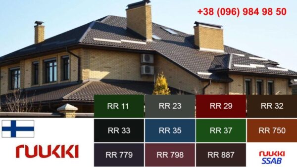 Металочерепиця - RUUKKI DECORREY Grand RR 23 - 0,45 mm — изображение 9