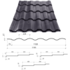 Металочерепиця VALENCIA 350/20 0,45*1195 PEMA RAL 8017 Італія — изображение 2