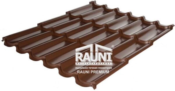 Металочерепиця Rauni Premium RAL 8017 (коричнева) MAT 0,5 мм — изображение 3