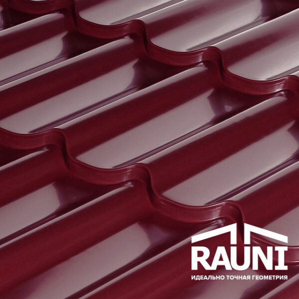 Металочерепиця Rauni Premium RAL 3005 (бордова) MAT 0,45 — изображение 2