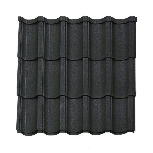Металочерепиця Modern (Модерн) ArcelorMittal 0,5 Ral 9005 MAT — изображение 8