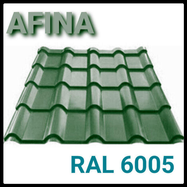 Металочерепиця AFINA 0,45 мм PEMA RAL 6005 Словаччина — изображение 2