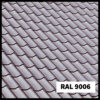 Металочерепиця Rauni Premium  ⁇  RAL 9006  ⁇  PE 0,45 мм  ⁇  Юж.Корея  ⁇