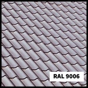 Металочерепиця Rauni Premium  ⁇  RAL 9006  ⁇  PE 0,45 мм  ⁇  Юж.Корея  ⁇