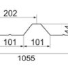 Профнастил НС-44 Мегасити 0,45 мм Китай Nippon глянец RAL 8017 — изображение 2